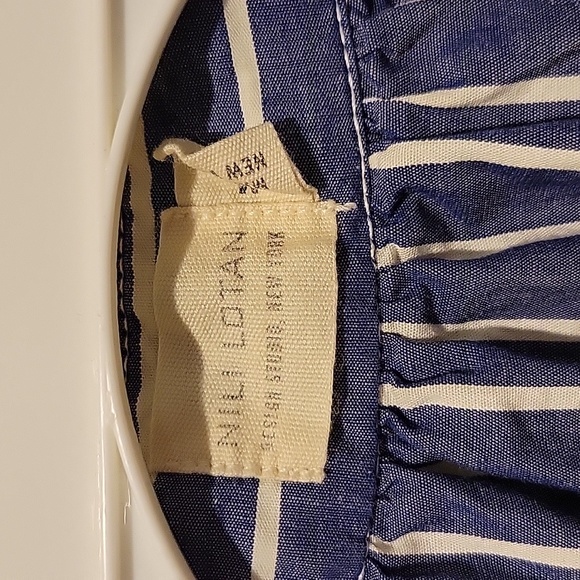 ❤️ NILI LOTAN BLUE WHITE COTTON DRESS WITH POCKETS, MEDIUM - Picture 7 of 10